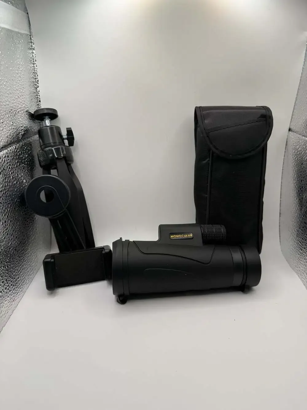 Monocular Telescope with Phone Adapter, Tripod, and Carrying Case